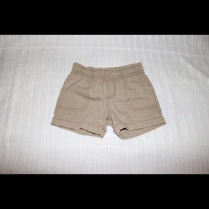 Baby boys khaki shorts.